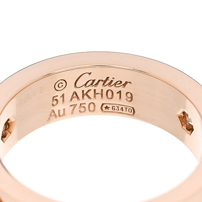 Cartier 18K Pink Gold 3 Diamond 5.5mm LOVE Ring 51 5.75 4 of 4