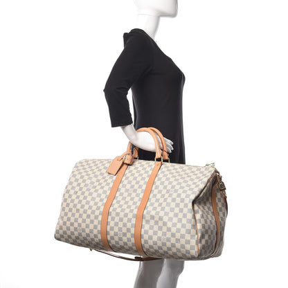 Louis Vuitton Damier Azur Keepall Bandouliere 55 3 of 13