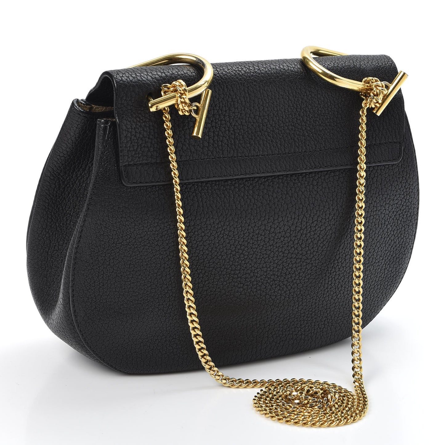 Grained Lambskin Drew Shoulder Bag Black