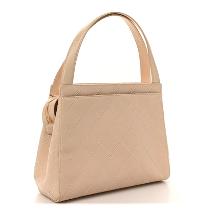 Chanel Calfskin Quilted Small Shopper Pink 3 of 11