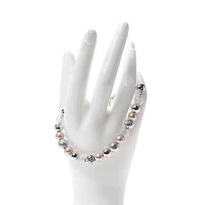 David Yurman Sterling Silver Pink Pearl Rose Quartz 8mm Spiritual Bead Bracelet 2 of 4