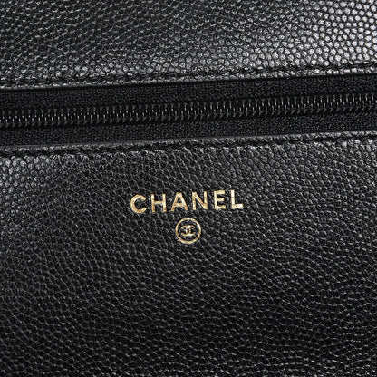 Chanel Caviar Quilted Golden Class Wallet On Chain WOC Black 6 of 9