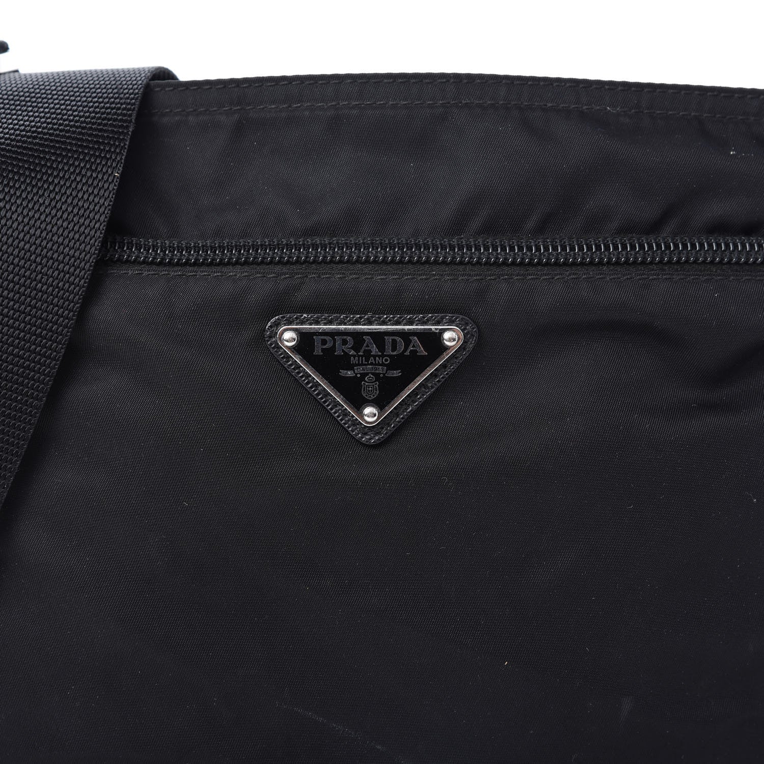 Prada Nylon Flat Messenger Bag Black 10 of 10