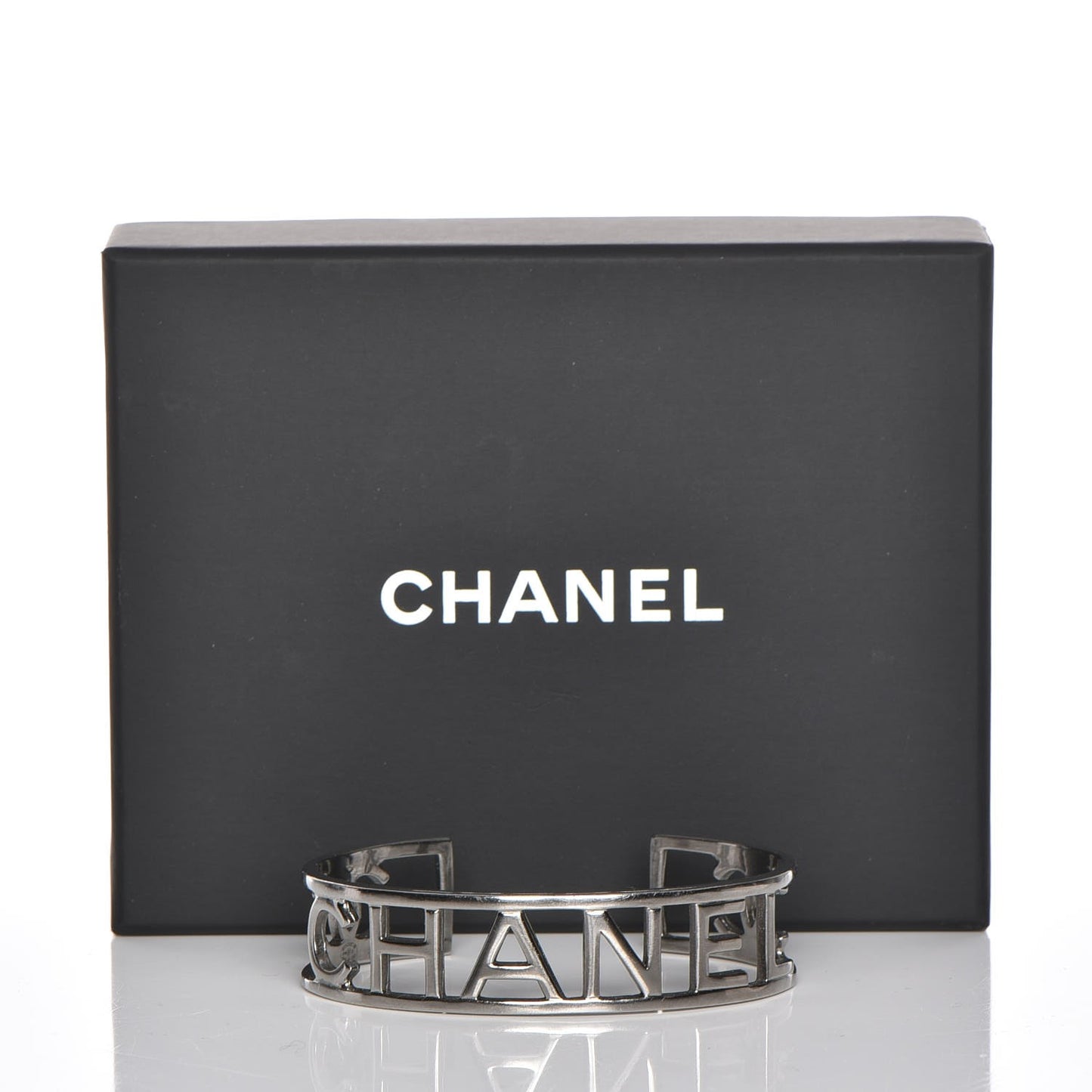 Metal Logo Cuff Silver