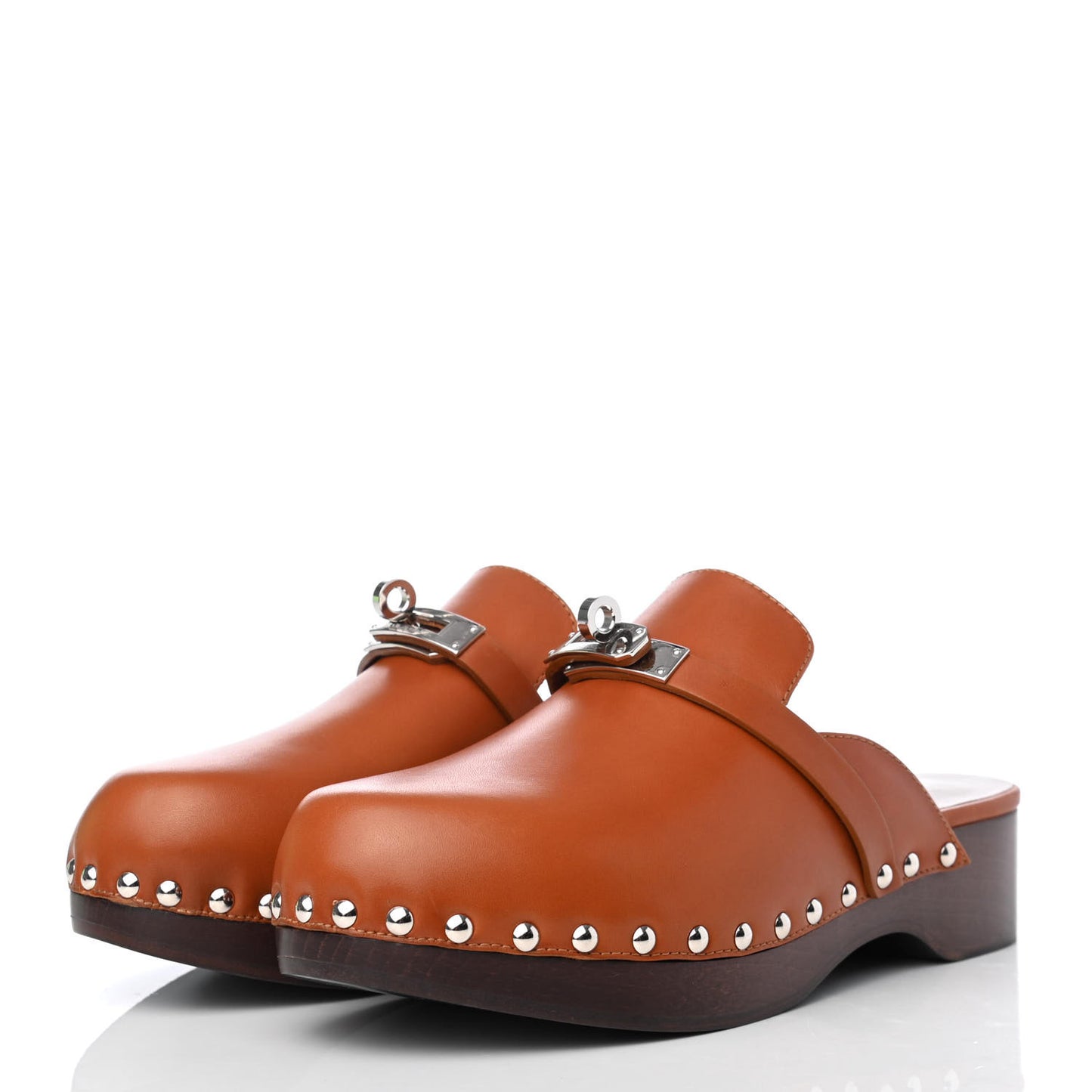 Heritage Calfskin Carlotta Mules 36 Naturel