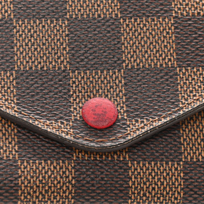 Louis Vuitton Damier Ebene Josephine Wallet Red 17 of 18