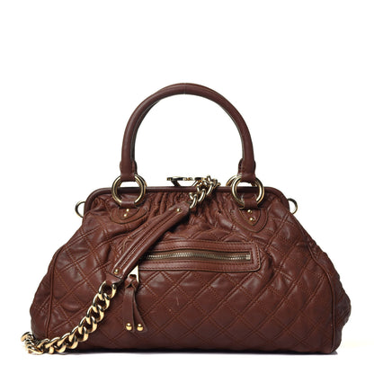 Marc Jacobs Calfskin Quilted Stam Brown 1 of 10