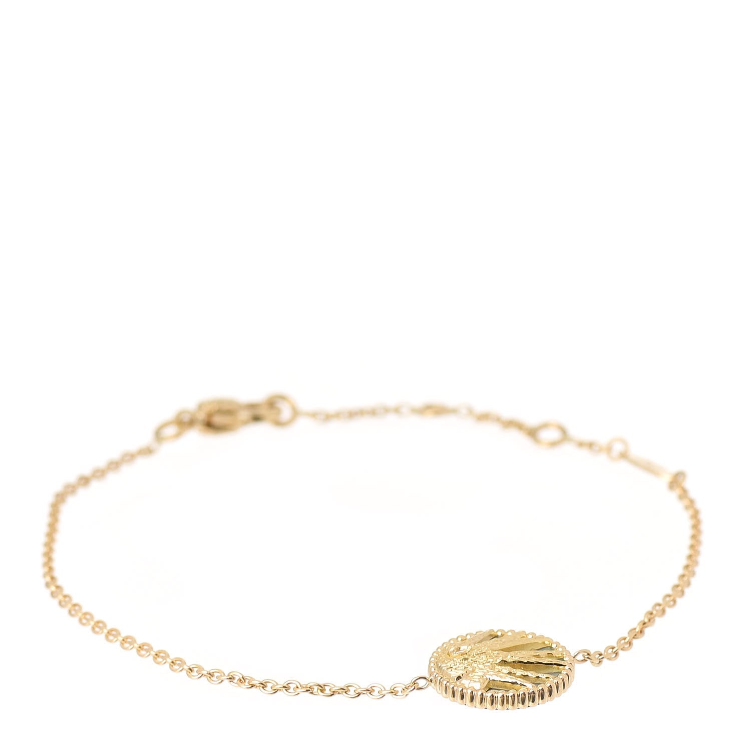 Christian Dior 18K Yellow Gold Diamond Black Onyx Mother of Pearl Rose Celeste Bracelet 3 of 8