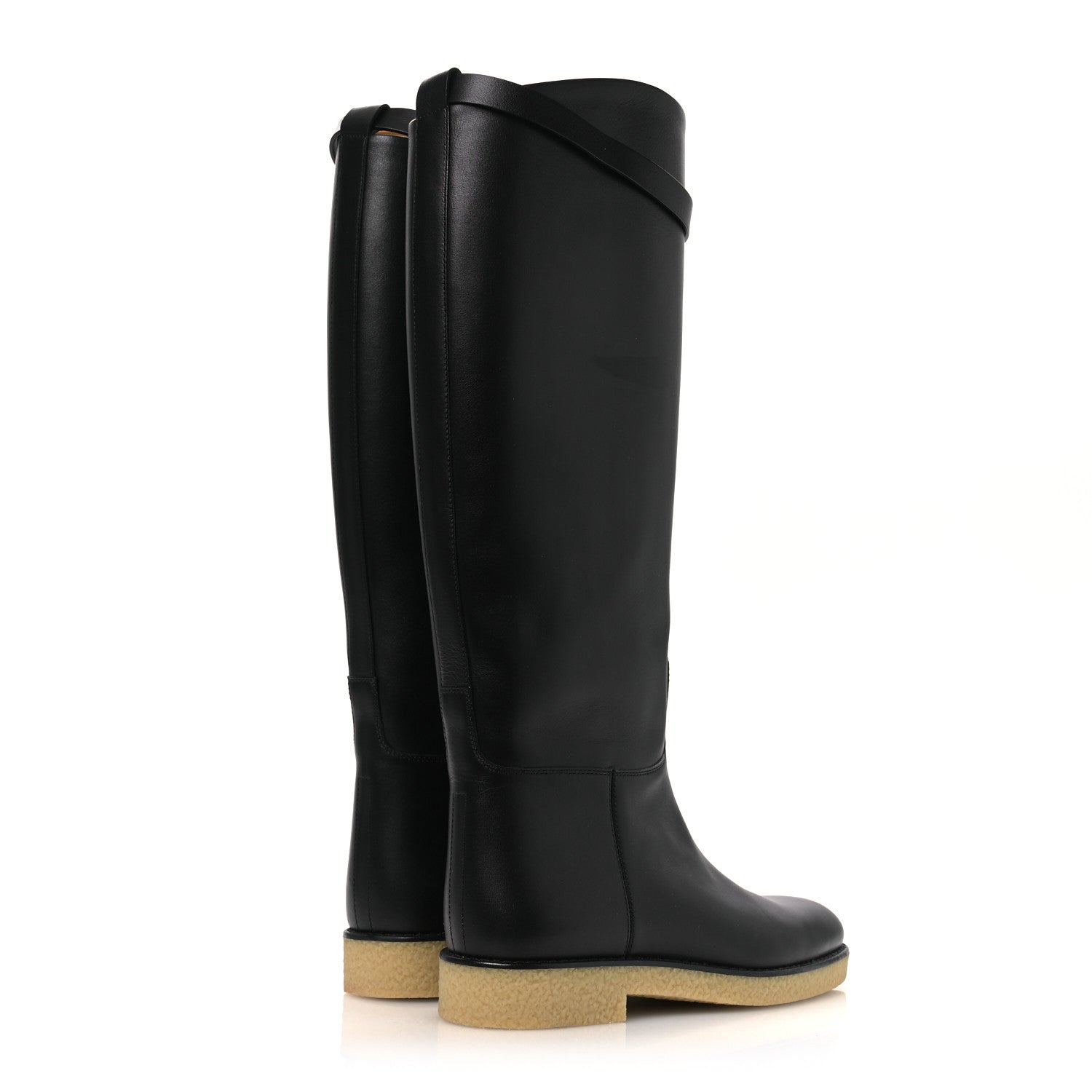 Hermes Calfskin Faustine Boots 38 Black 5 of 14