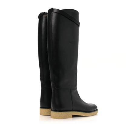 Hermes Calfskin Faustine Boots 38 Black 5 of 14