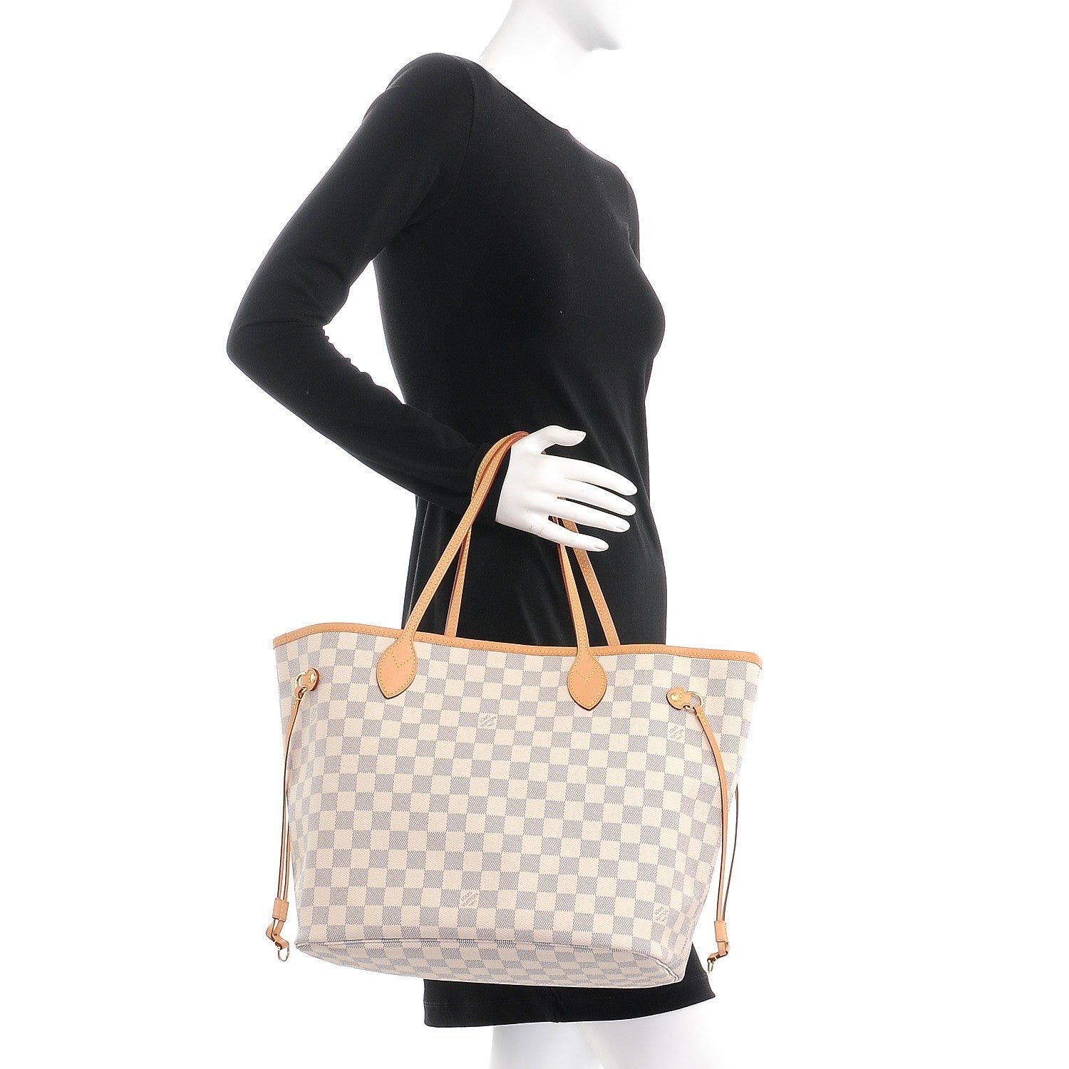 Louis Vuitton Damier Azur Neo Neverfull MM Rose Ballerine 2 of 6
