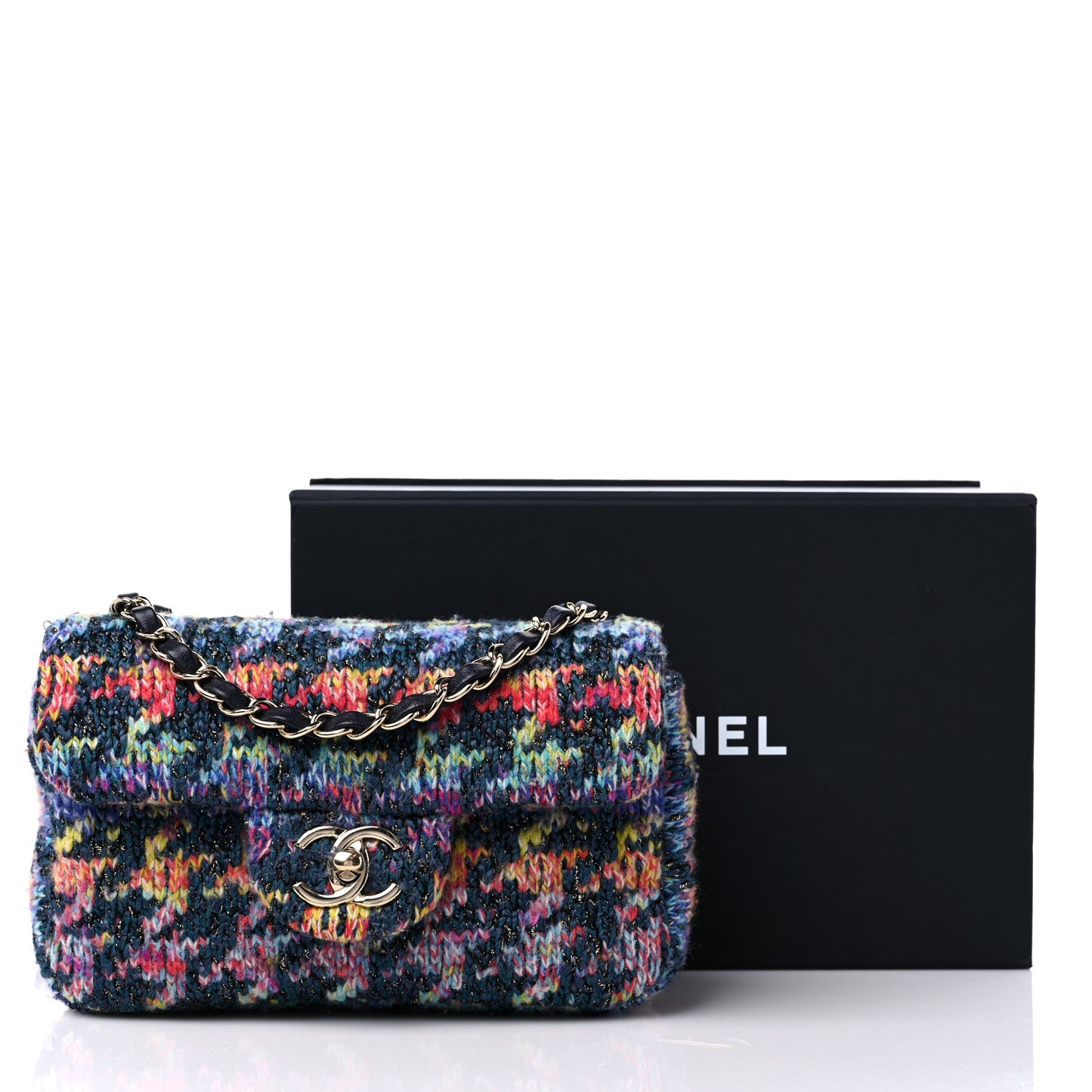 Knit Mini Rectangular Flap Multicolor