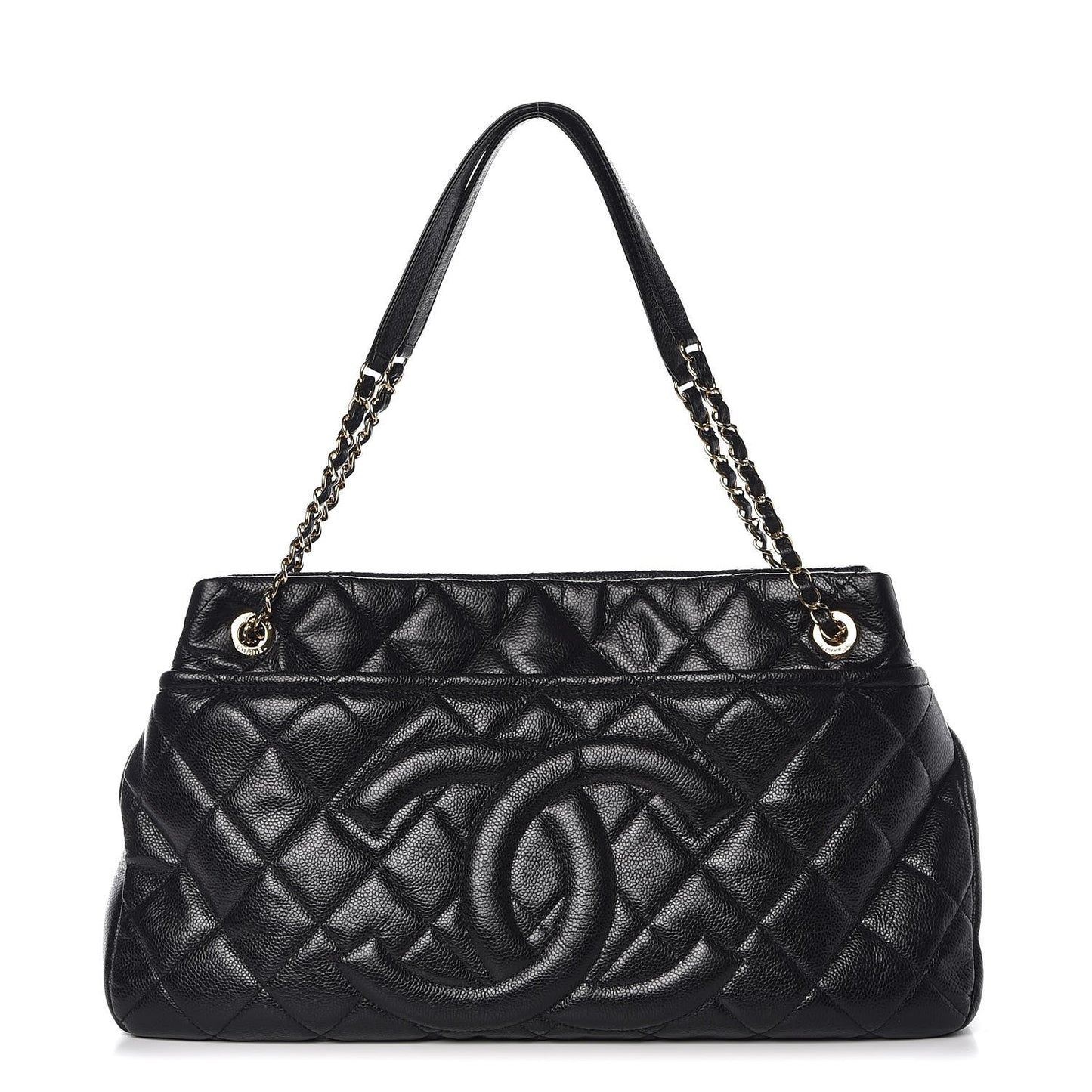 Caviar Quilted Timeless CC Soft Tote Black