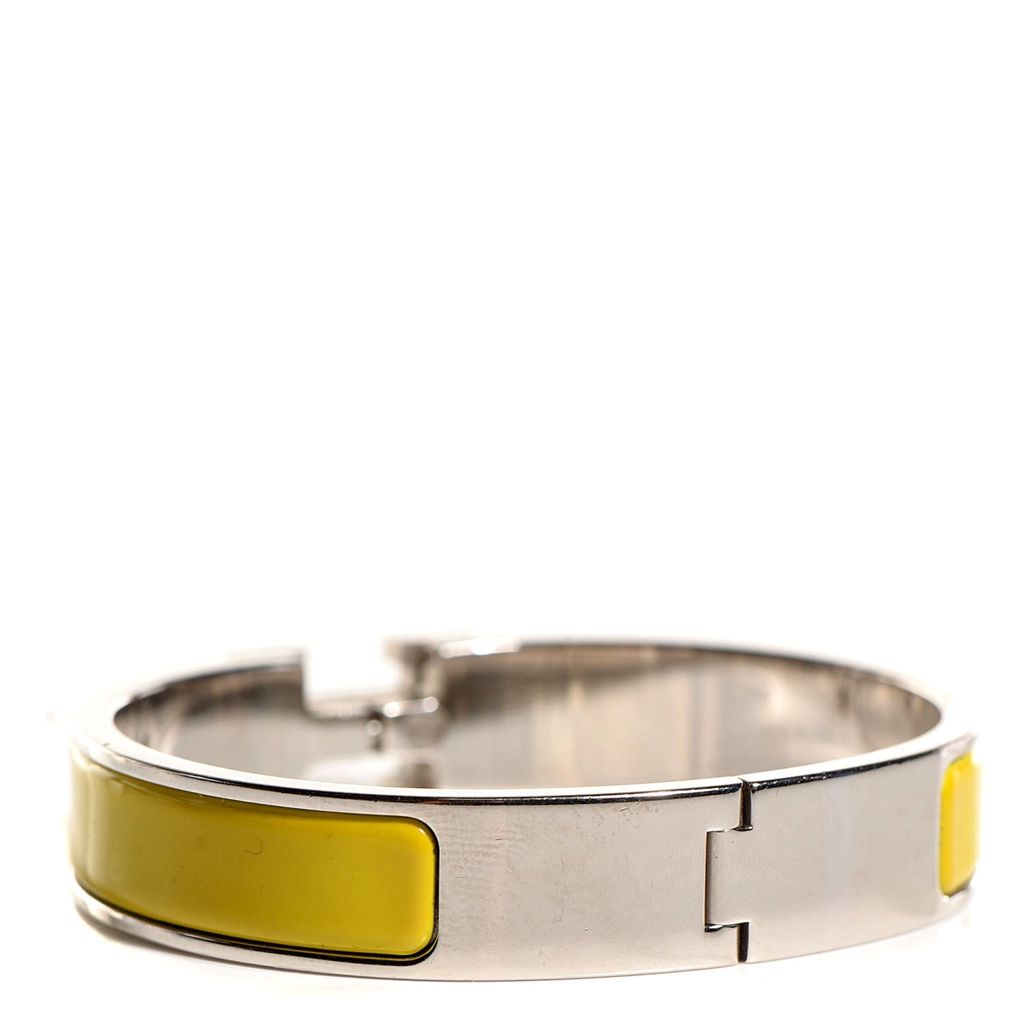 Hermes Enamel Narrow Clic Clac H Bracelet PM Chartreuse 3 of 6