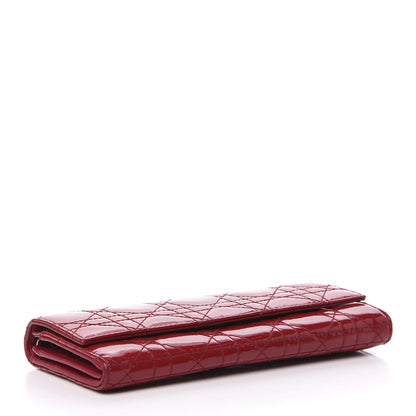 Christian Dior Patent Cannage Rendezvous Chain Wallet Pink 4 of 8