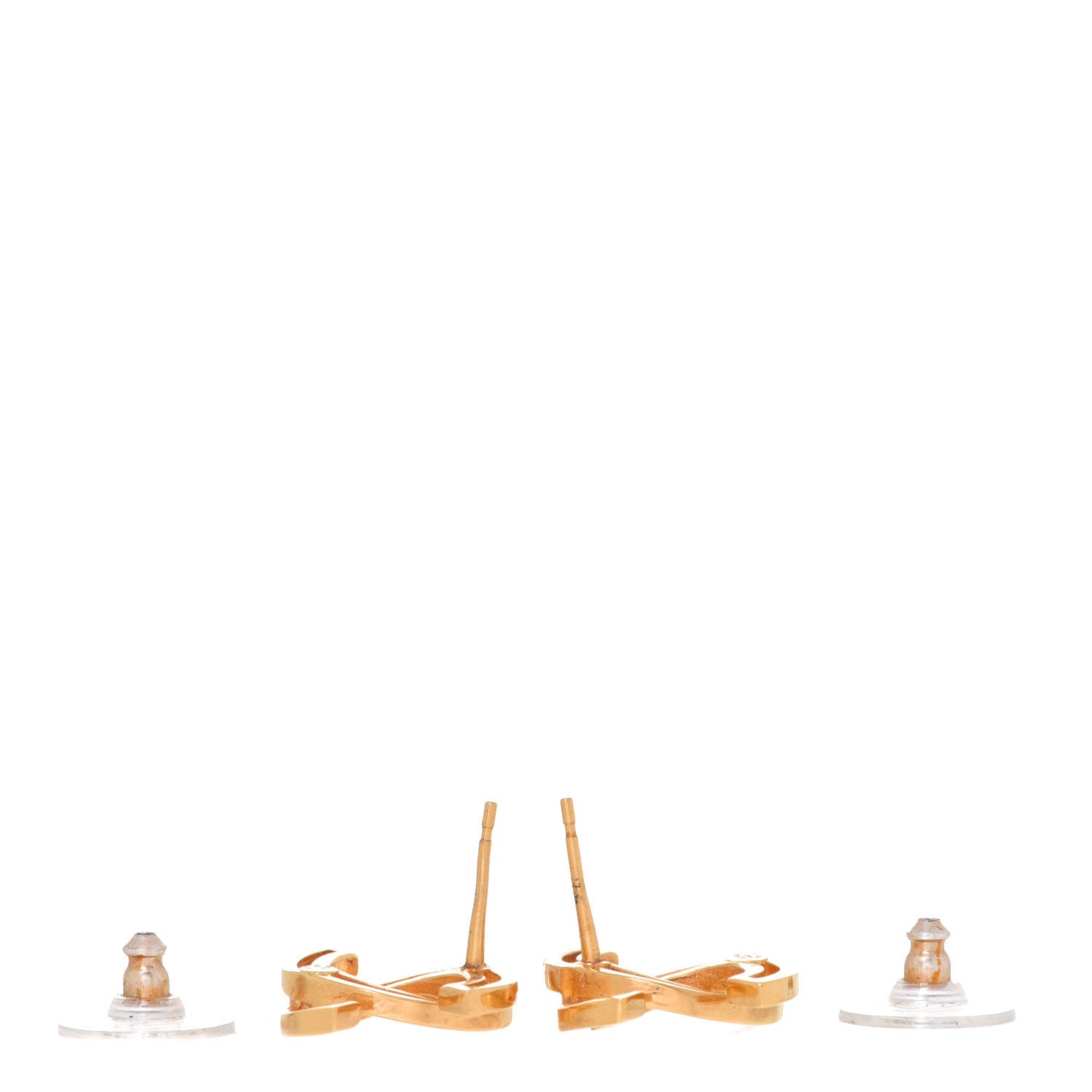 Chanel Metal Obazine CC Earrings Gold 3 of 5
