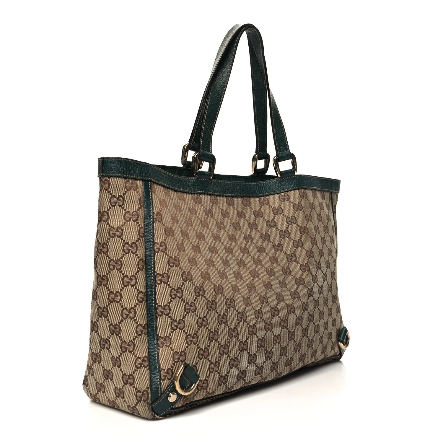 Gucci Monogram Large Abbey Tote Green 3 of 13