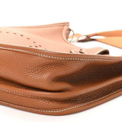 Hermes Taurillon Clemence Evelyne III PM Gold 10 of 11