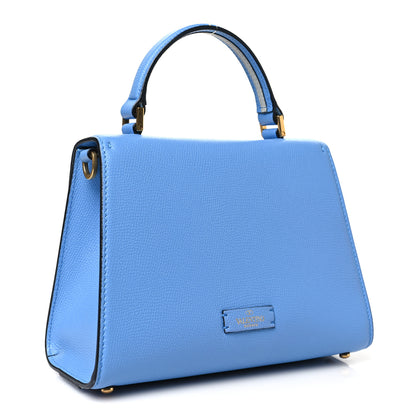 Valentino Garavani Grainy Calfskin Small VSling Top Handle Bag Blue 3 of 9