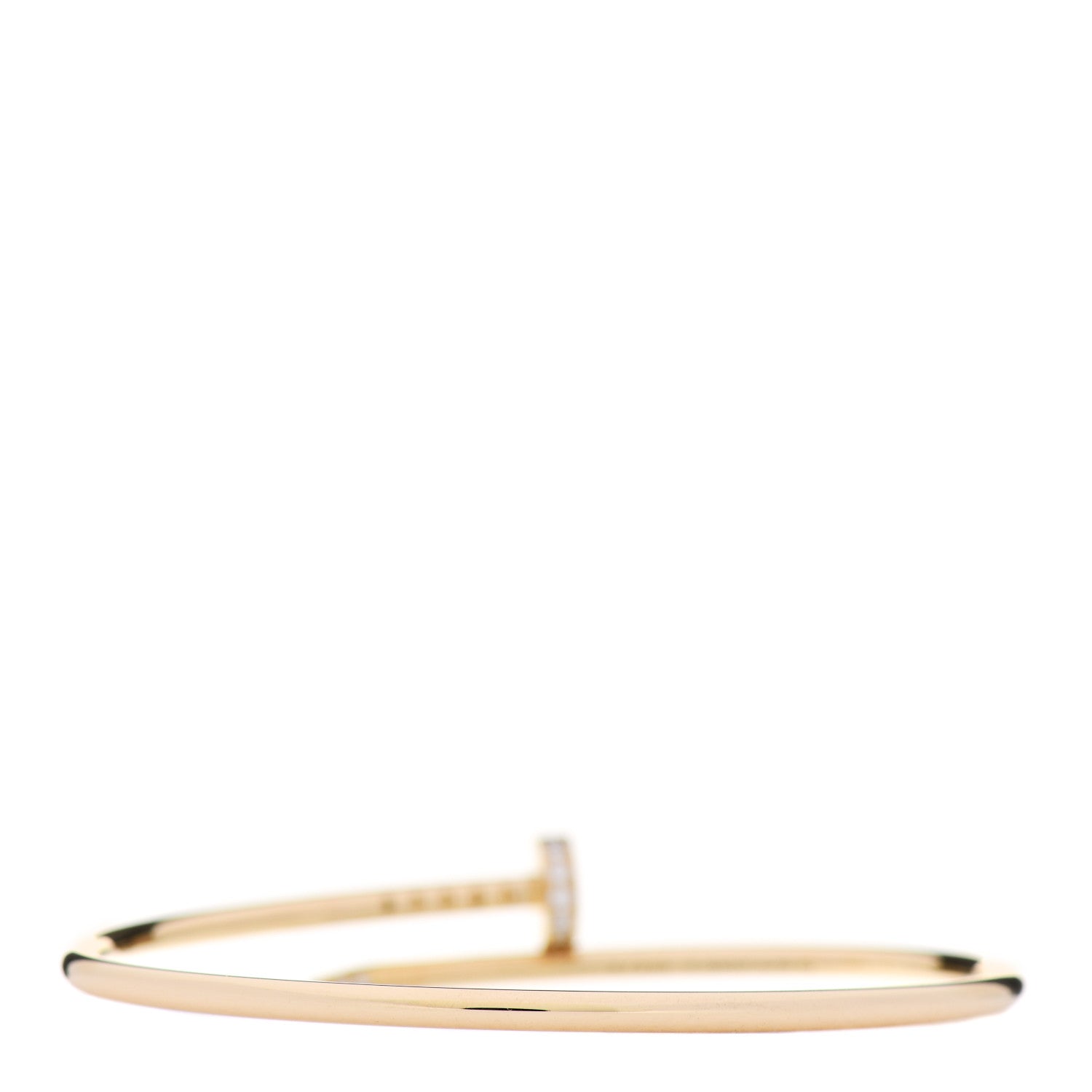 Cartier 18K Yellow Gold Diamond Small Juste Un Clou Bracelet 16 2 of 4