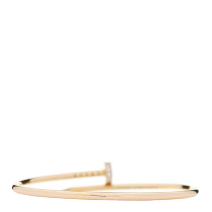 Cartier 18K Yellow Gold Diamond Small Juste Un Clou Bracelet 16 2 of 4