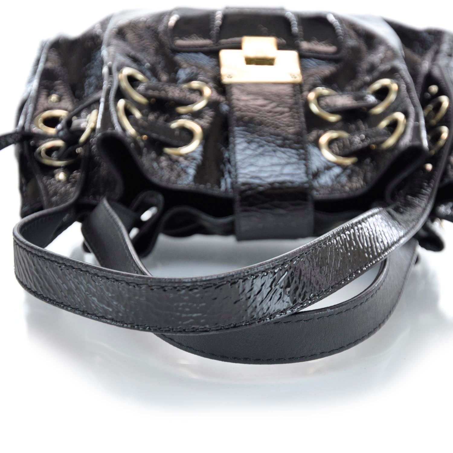 Jimmy Choo Crushed Patent Leather Ramona Tote Black 6 of 8