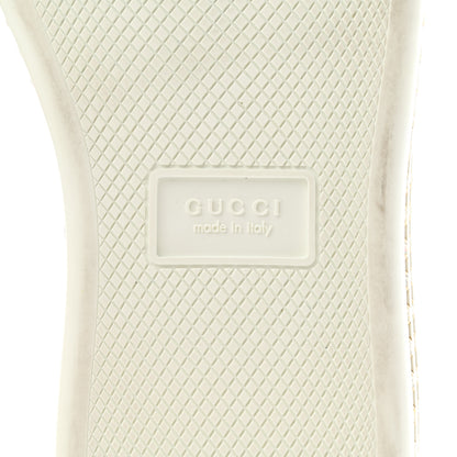 Gucci Calfskin Crystal Web Bee Embroidered Womens Ace Platform Sneakers 36 White 6 of 11