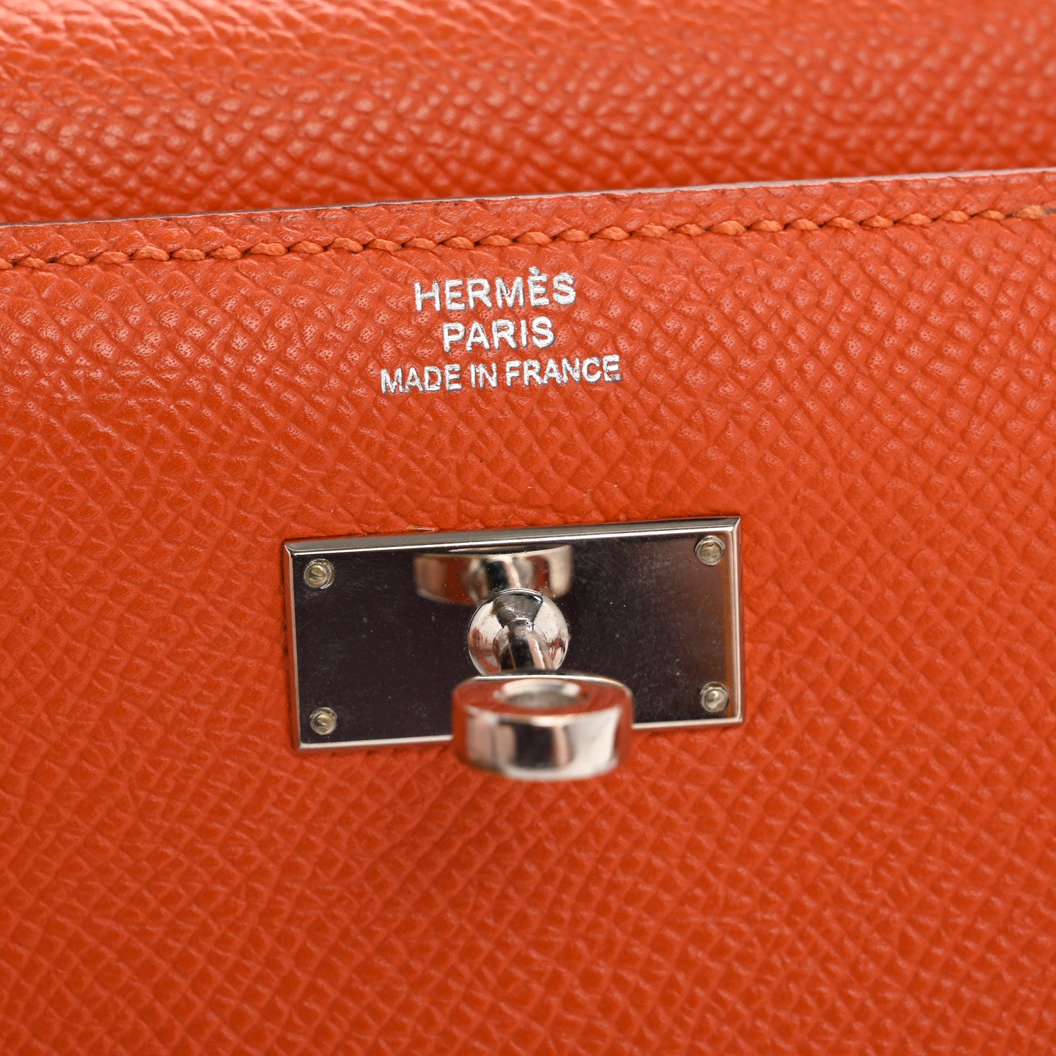 Hermes Epsom Medium Kelly Wallet Feu 6 of 11