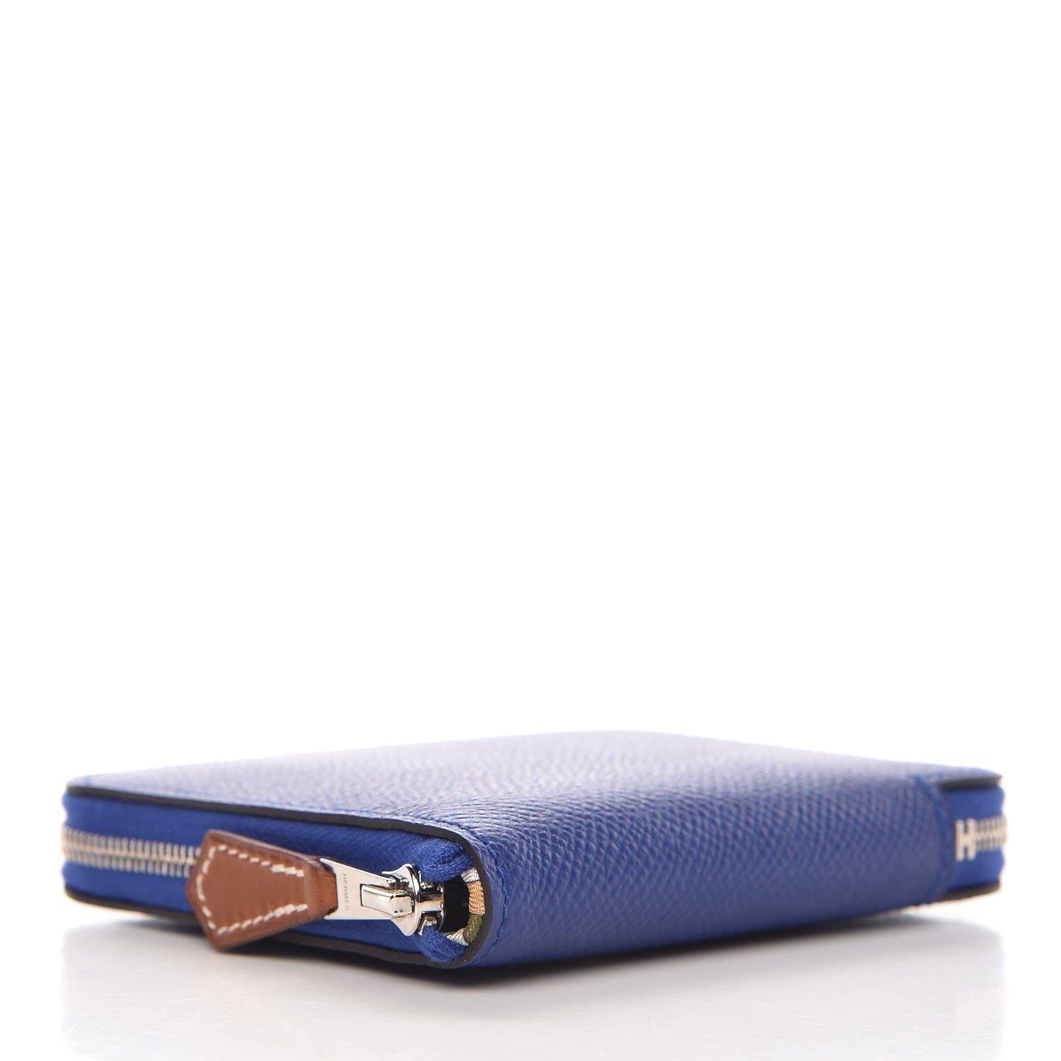 Hermes Epsom Silk'in Compact Wallet Bleu Electrique 4 of 8