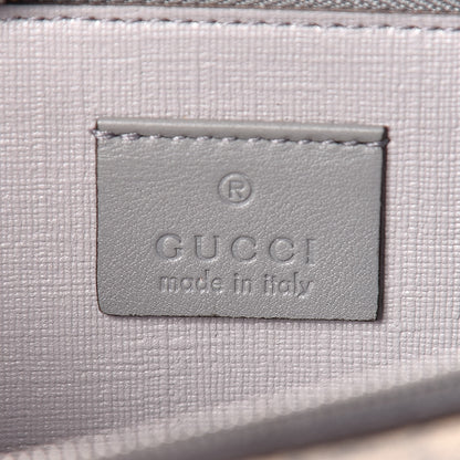 Gucci GG Supreme Monogram GG Pierce Chain Clutch Wallet Ecru Grigio 8 of 10