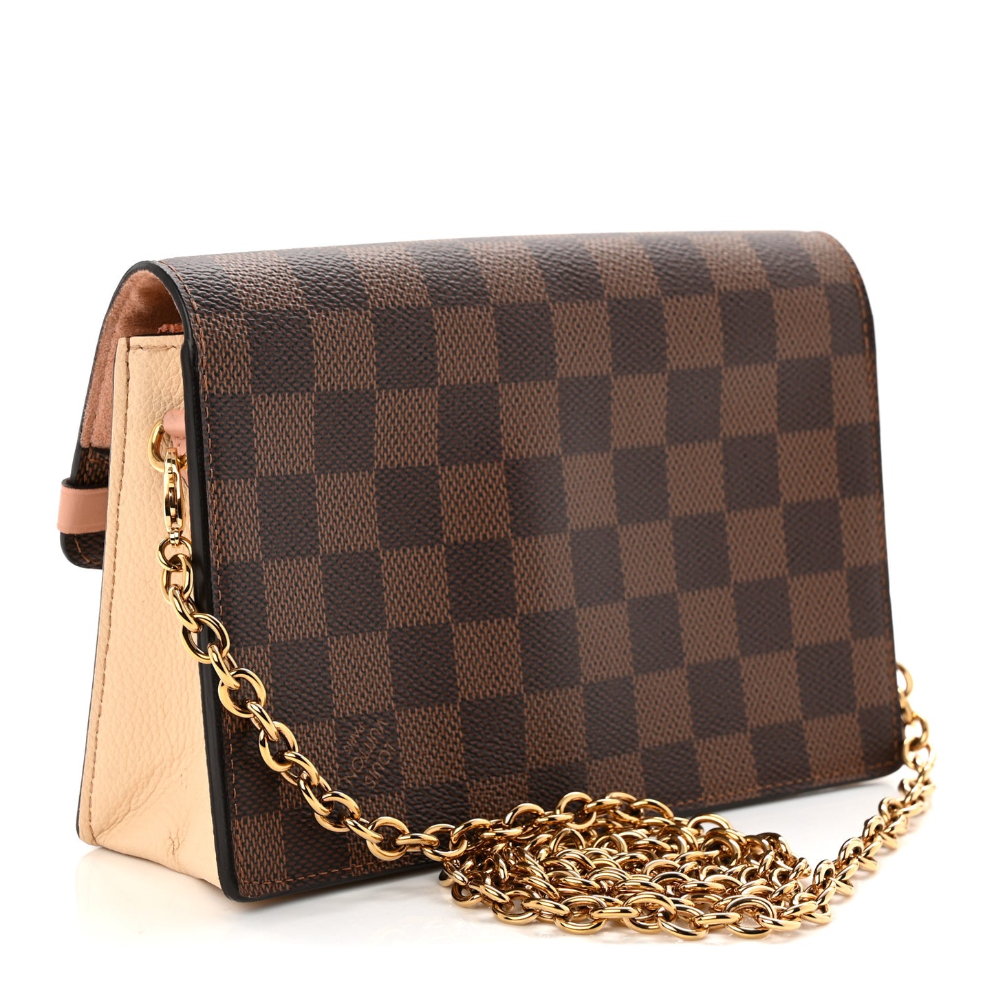 Damier Ebene Vavin Chain Wallet Creme