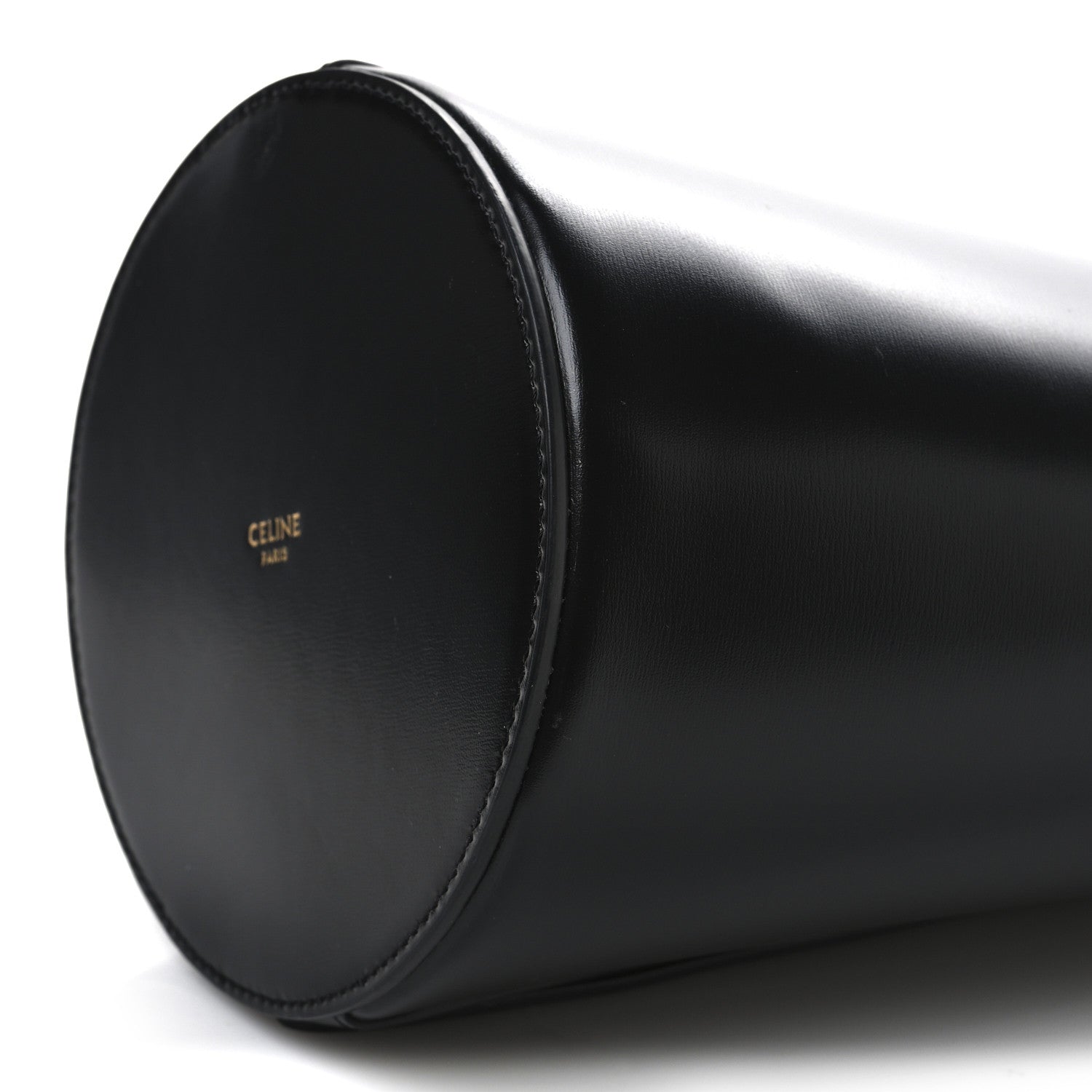 Celine Shiny Calfskin Triomphe Bucket Bag Black 11 of 12