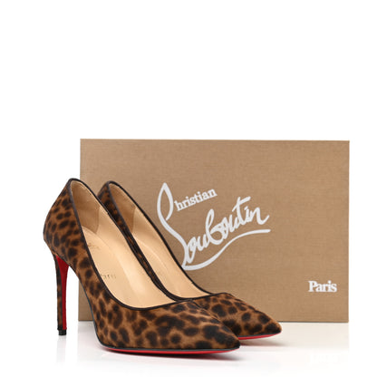 Christian Louboutin Veau Velours Pigalle Follies 100 Pumps 37 Leopard 8 of 8