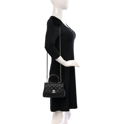 Chanel Caviar Quilted Extra Mini Coco Handle Flap Black 2 of 11