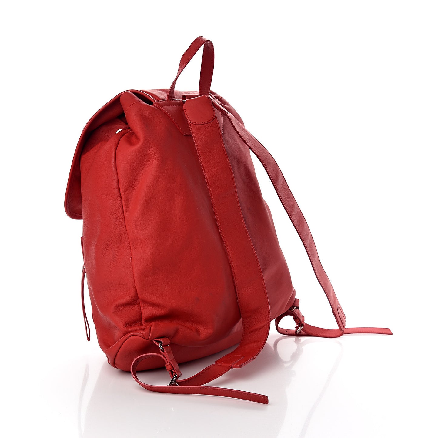 Calfskin Classic Hardware S Traveler Backpack Rouge Grenade