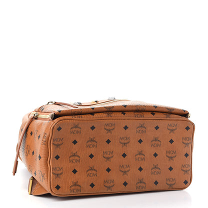 MCM Visetos Studded Medium Dual Stark Backpack Cognac 3 of 9