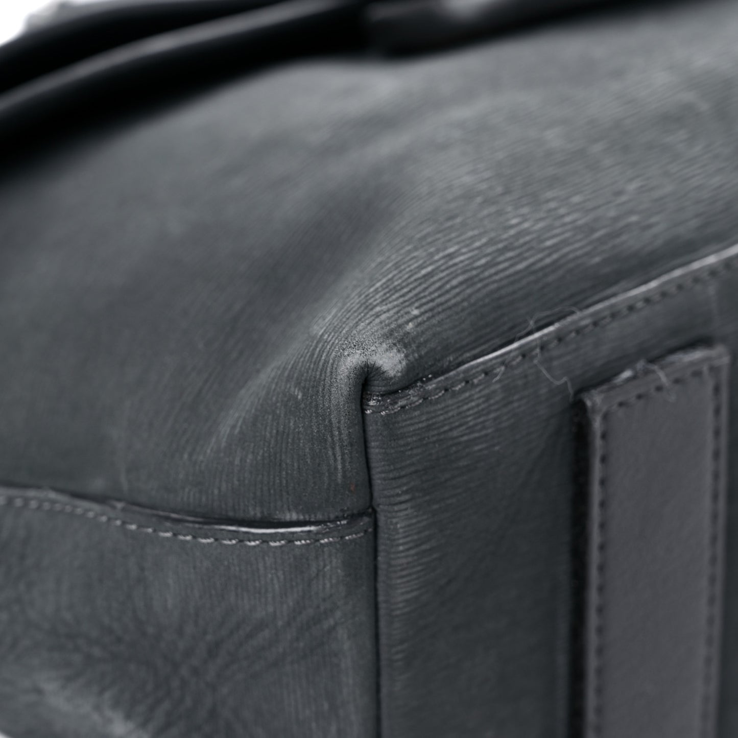 Nubuck Calfskin Folded Messenger Bag Grey