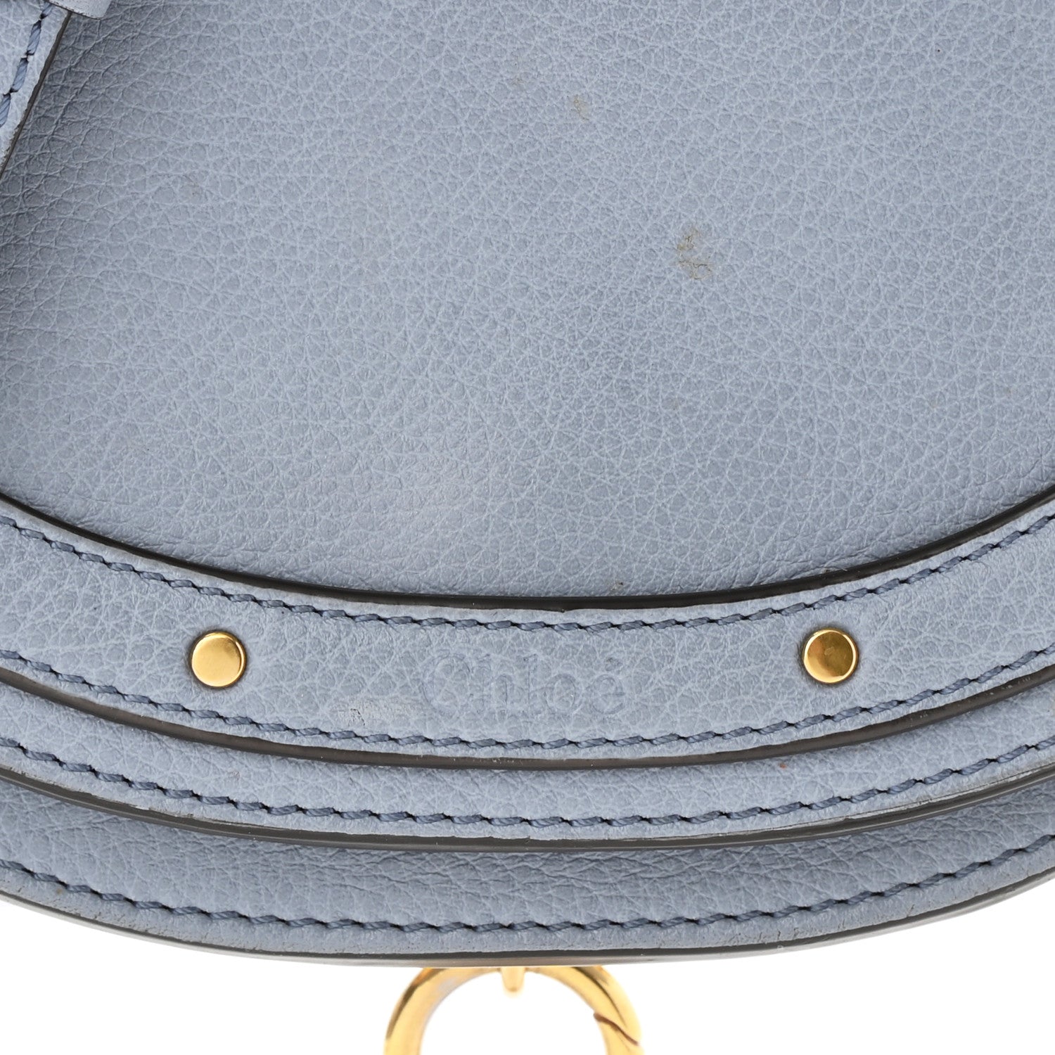 Chloe Calfskin Small Nile Bracelet Minaudiere Bag Washed Blue 9 of 11