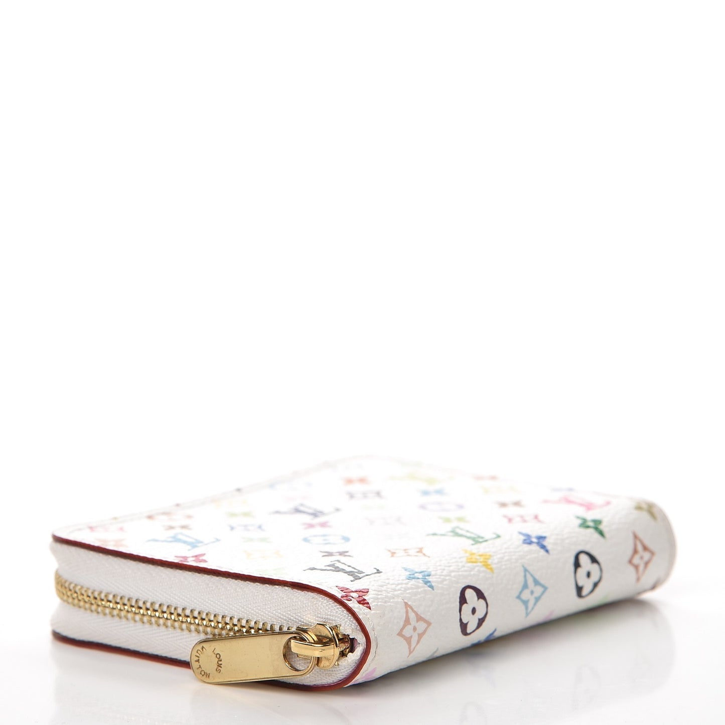 Monogram Multicolor Zippy Coin Purse Wallet White Litchi