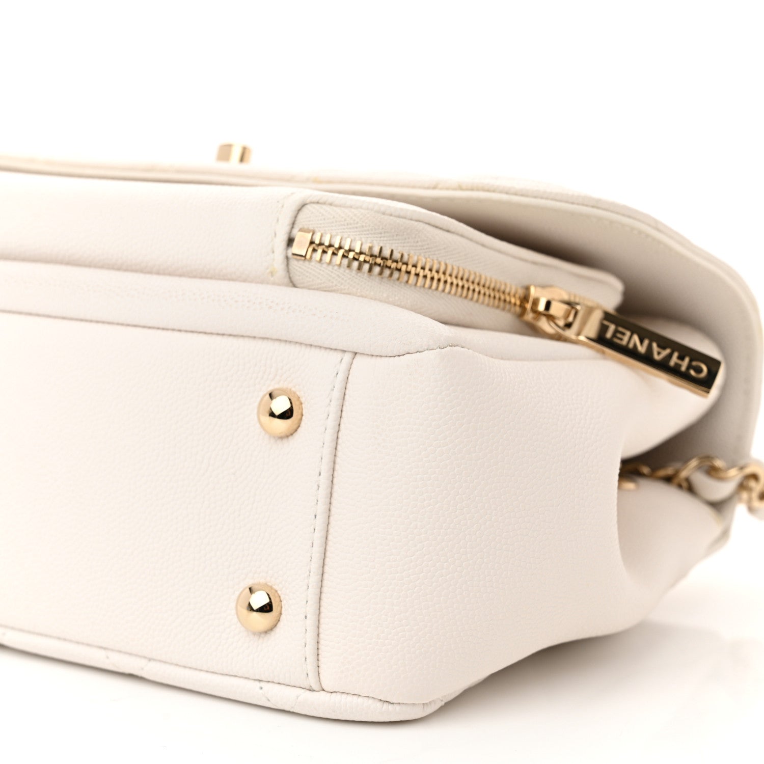 Chanel Caviar Quilted Medium Business Affinity Flap White 10 of 12