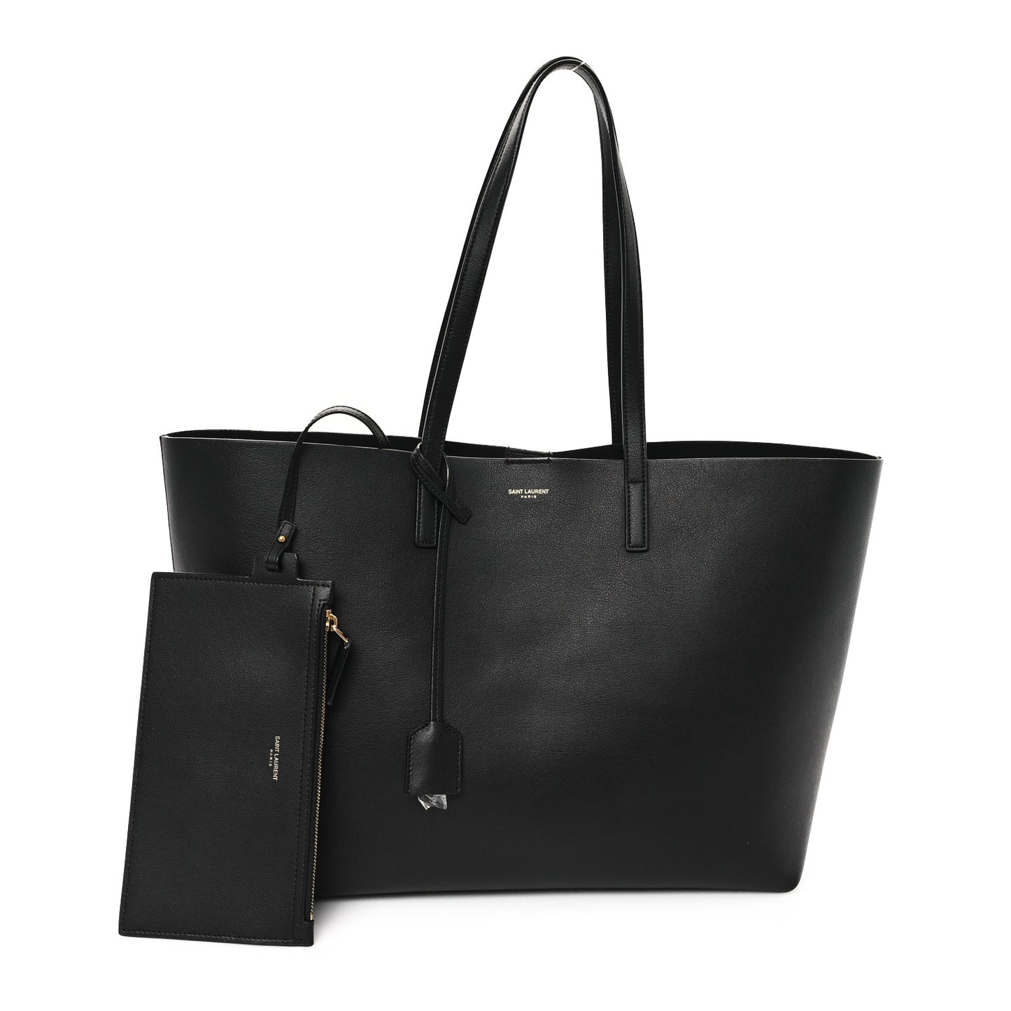 Calfskin Large Shopping Tote Black