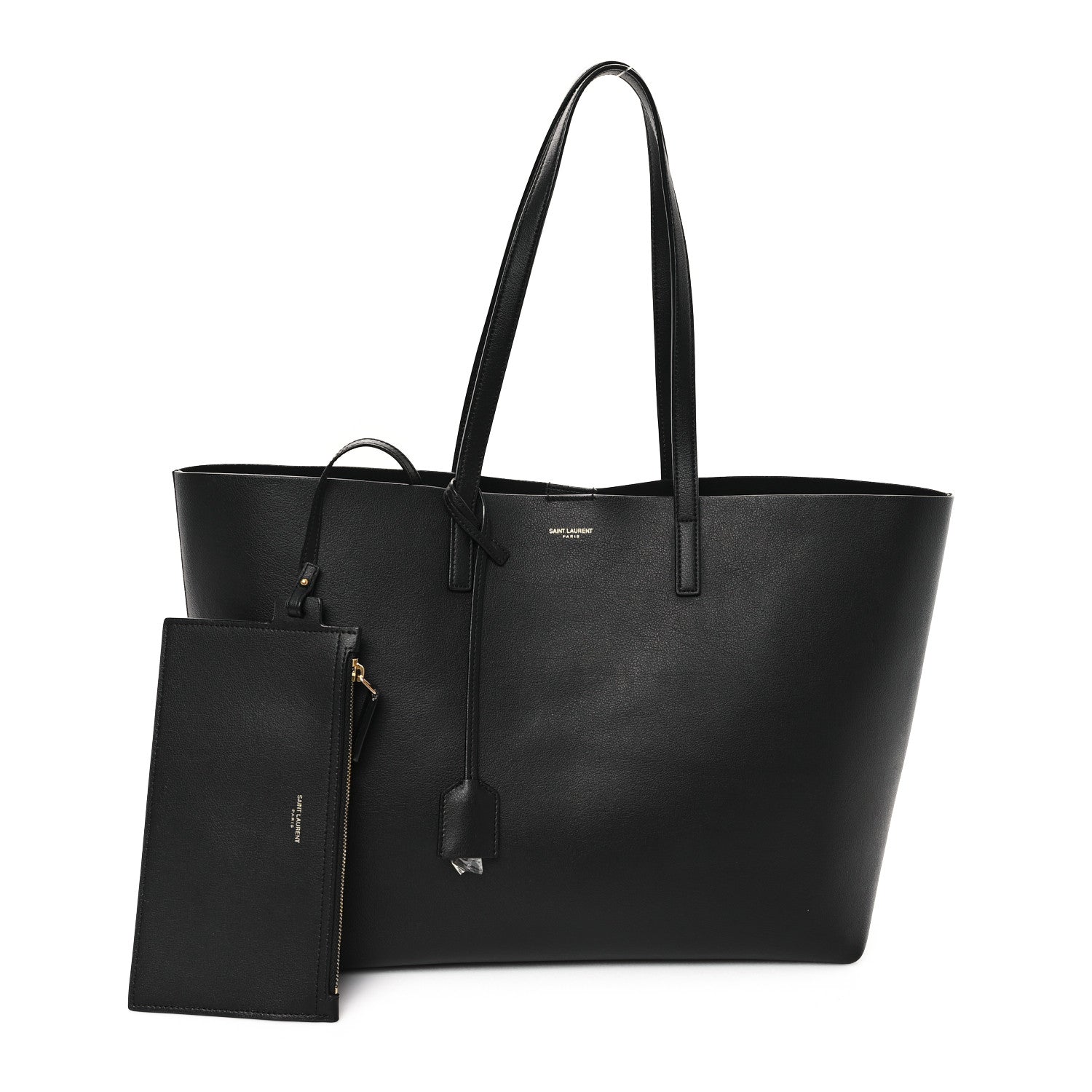 Saint Laurent Calfskin Large Shopping Tote Black 3 of 12