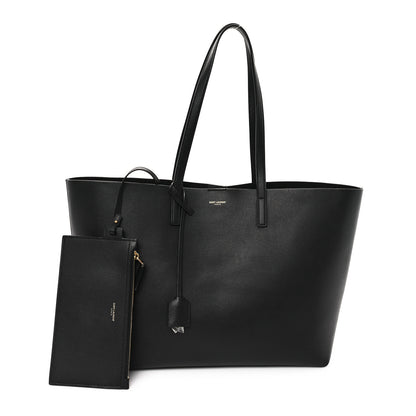 Saint Laurent Calfskin Large Shopping Tote Black 3 of 12