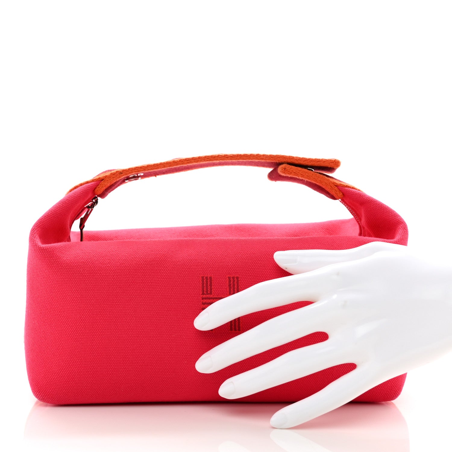 Hermes Canvas Small Bride-A-Brac Pouch Hibiscus 2 of 6