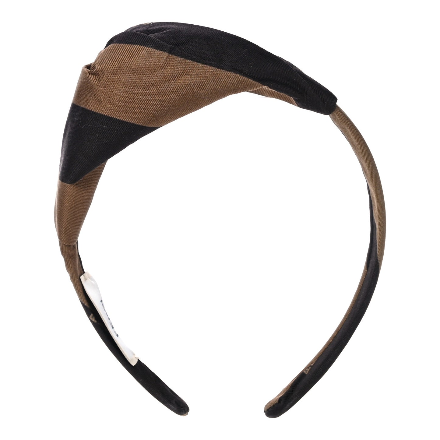 Silk Pequin Foulard Headband Tobacco