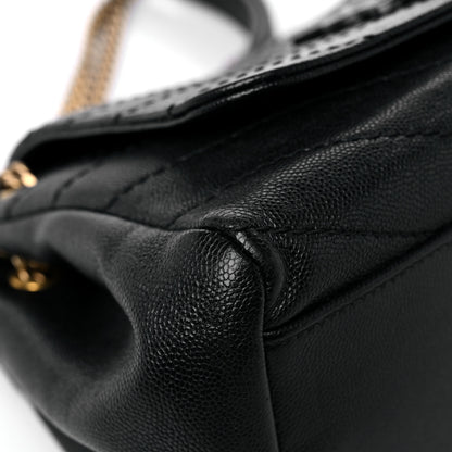 Saint Laurent Pebbled Lambskin Chevron Monogram Small Nolita Black 8 of 15