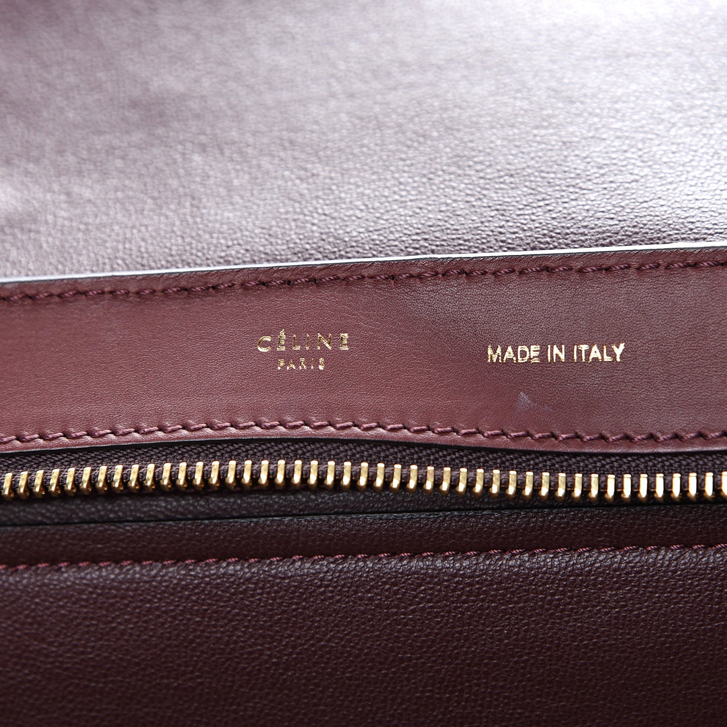 Smooth Calfskin Suede Medium Trapeze Burgundy