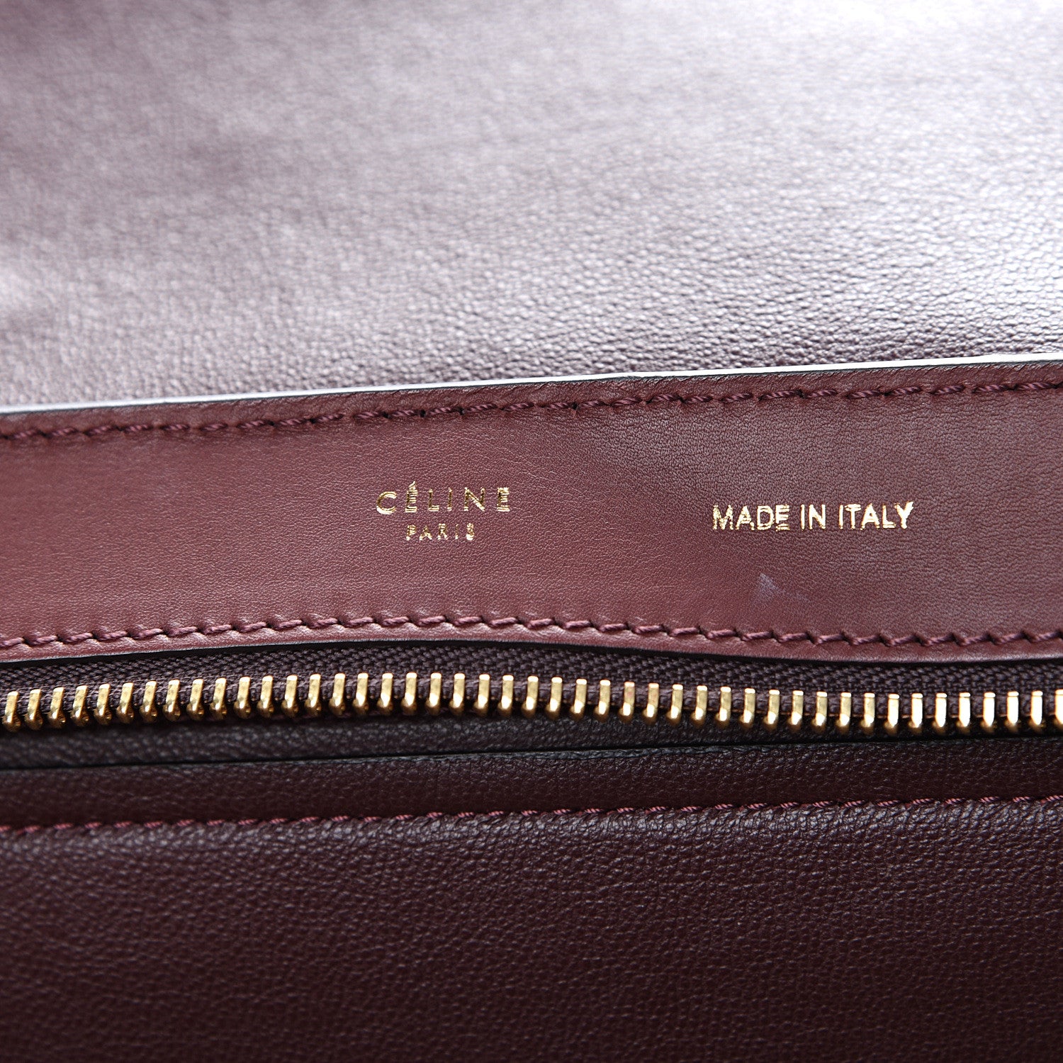 Celine Smooth Calfskin Suede Medium Trapeze Burgundy 5 of 15