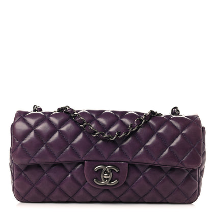Chanel Lambskin East West Flap Purple 1 of 9
