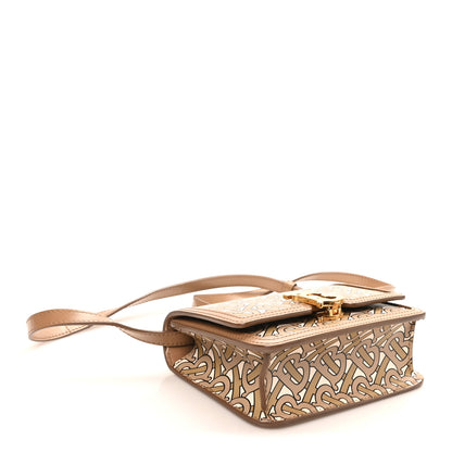 Burberry Calfskin Monogram Mini TB Bag Beige 3 of 8